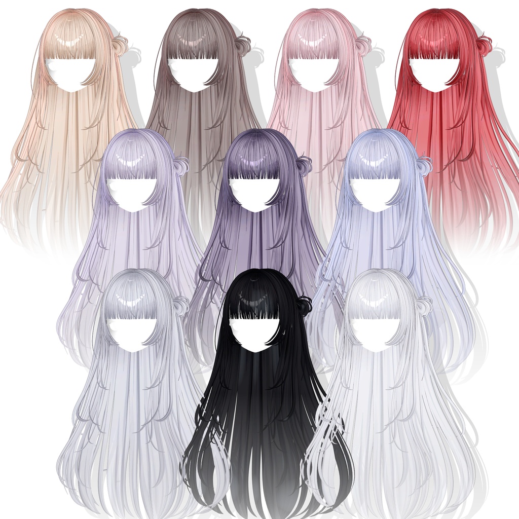 【14アバター対応】 Mori Long Hair