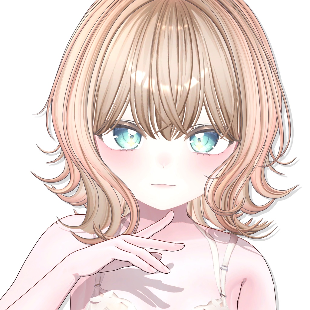 【12アバター対応】 Natural Bob Hair