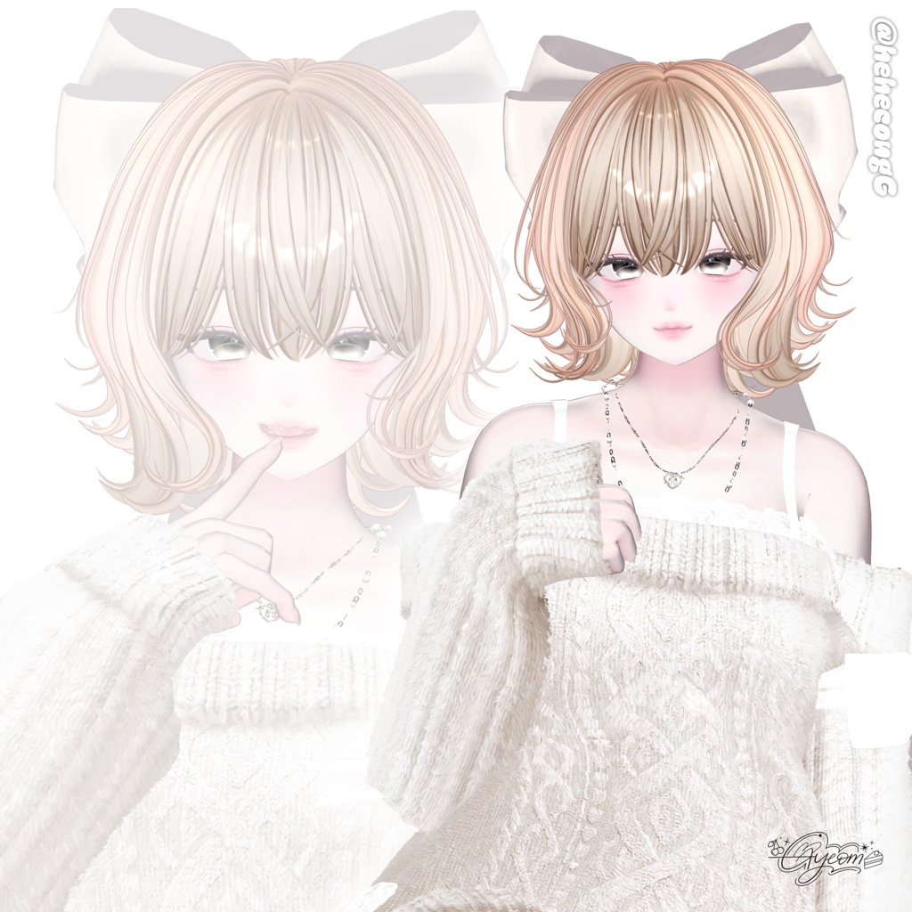 【12アバター対応】 Natural Bob Hair