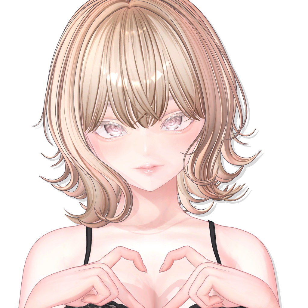 【12アバター対応】 Natural Bob Hair