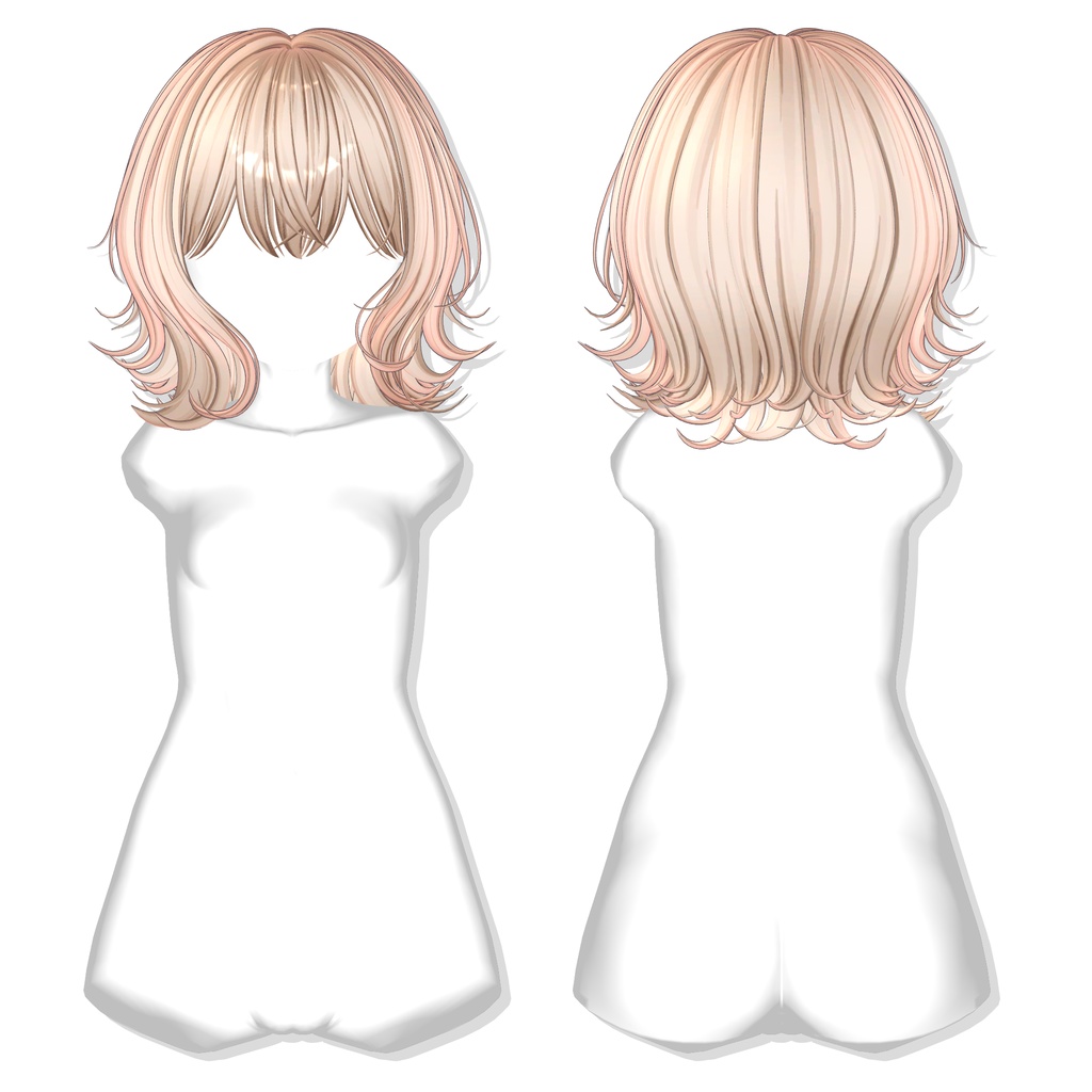 【12アバター対応】 Natural Bob Hair