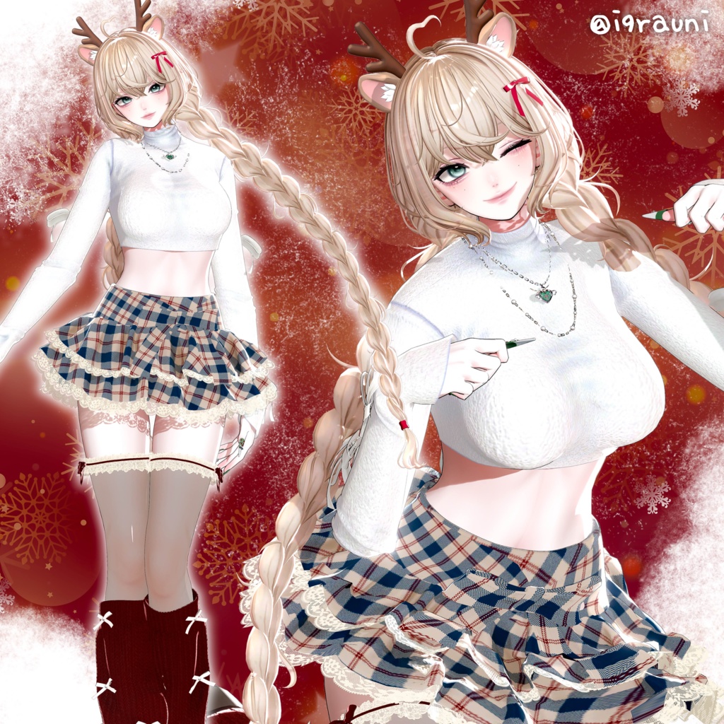 【12アバター対応】 Fluffy Braid Hair