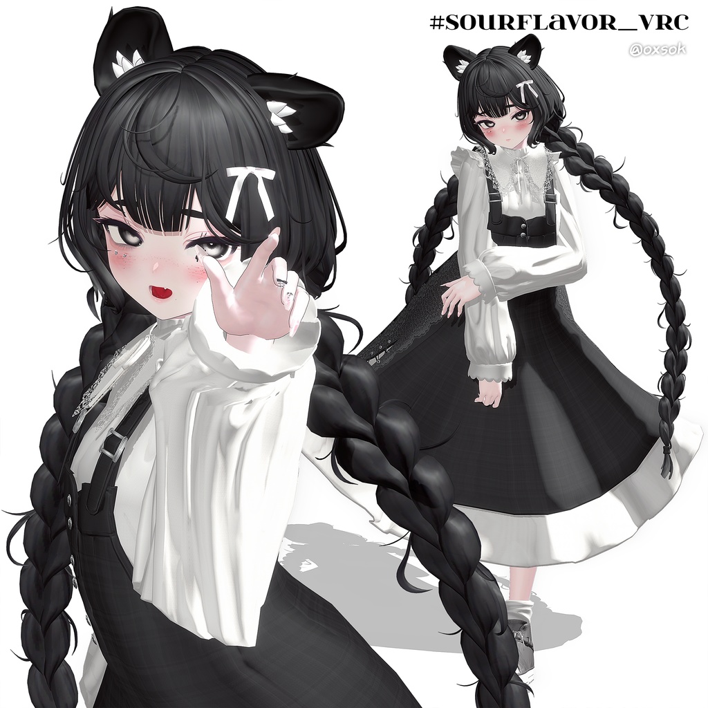 【12アバター対応】 Fluffy Braid Hair