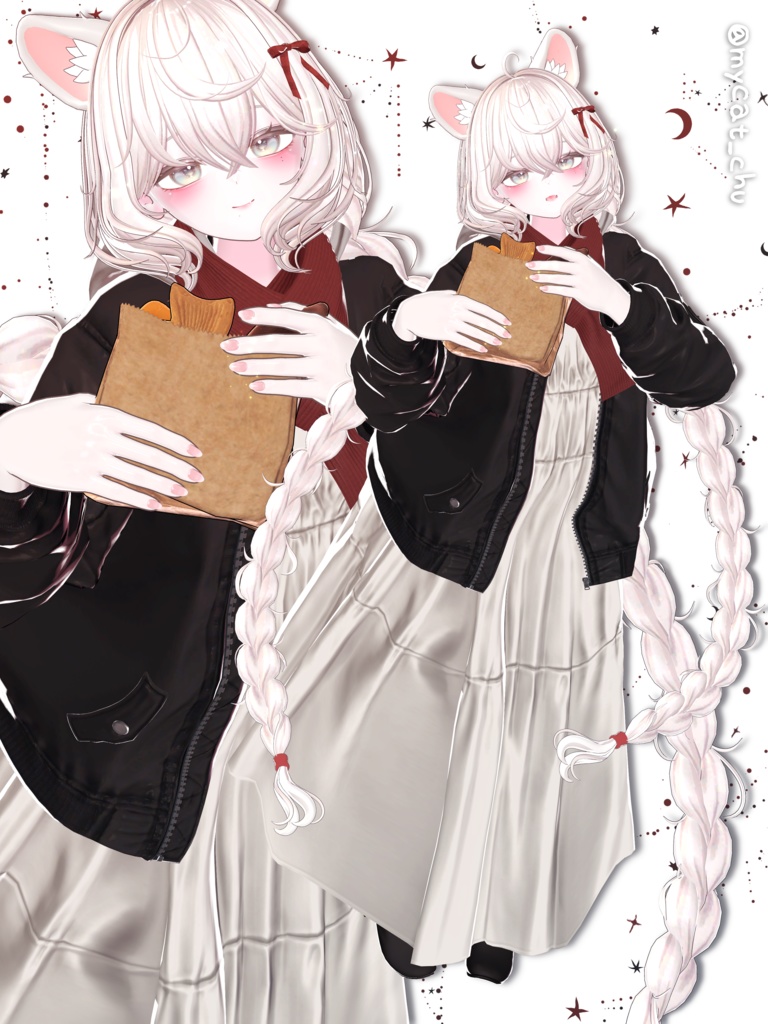 【12アバター対応】 Fluffy Braid Hair