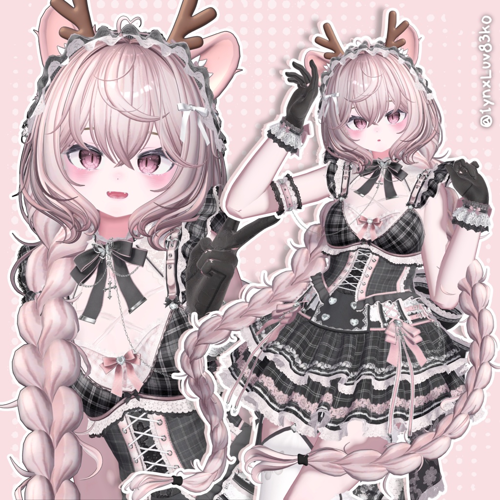 【12アバター対応】 Fluffy Braid Hair