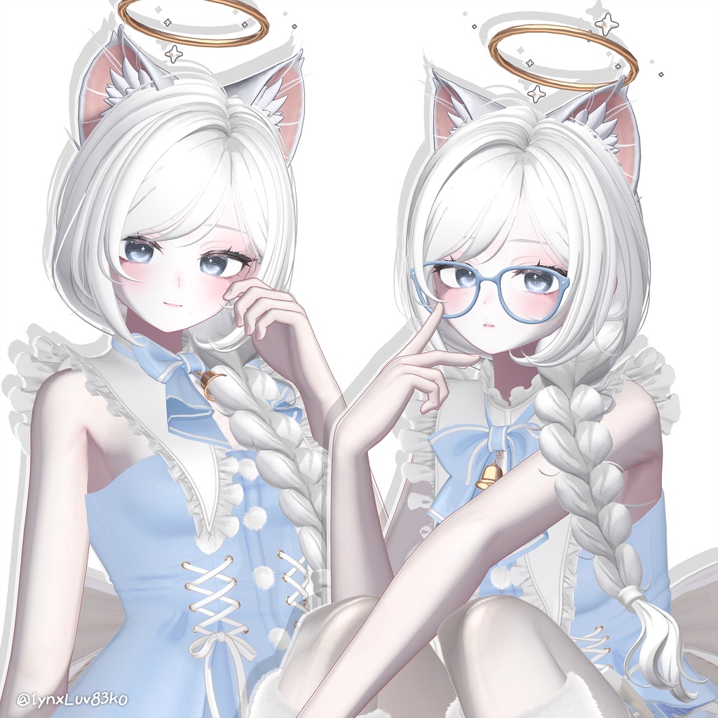 【12アバター対応】 One Side Braid Hair