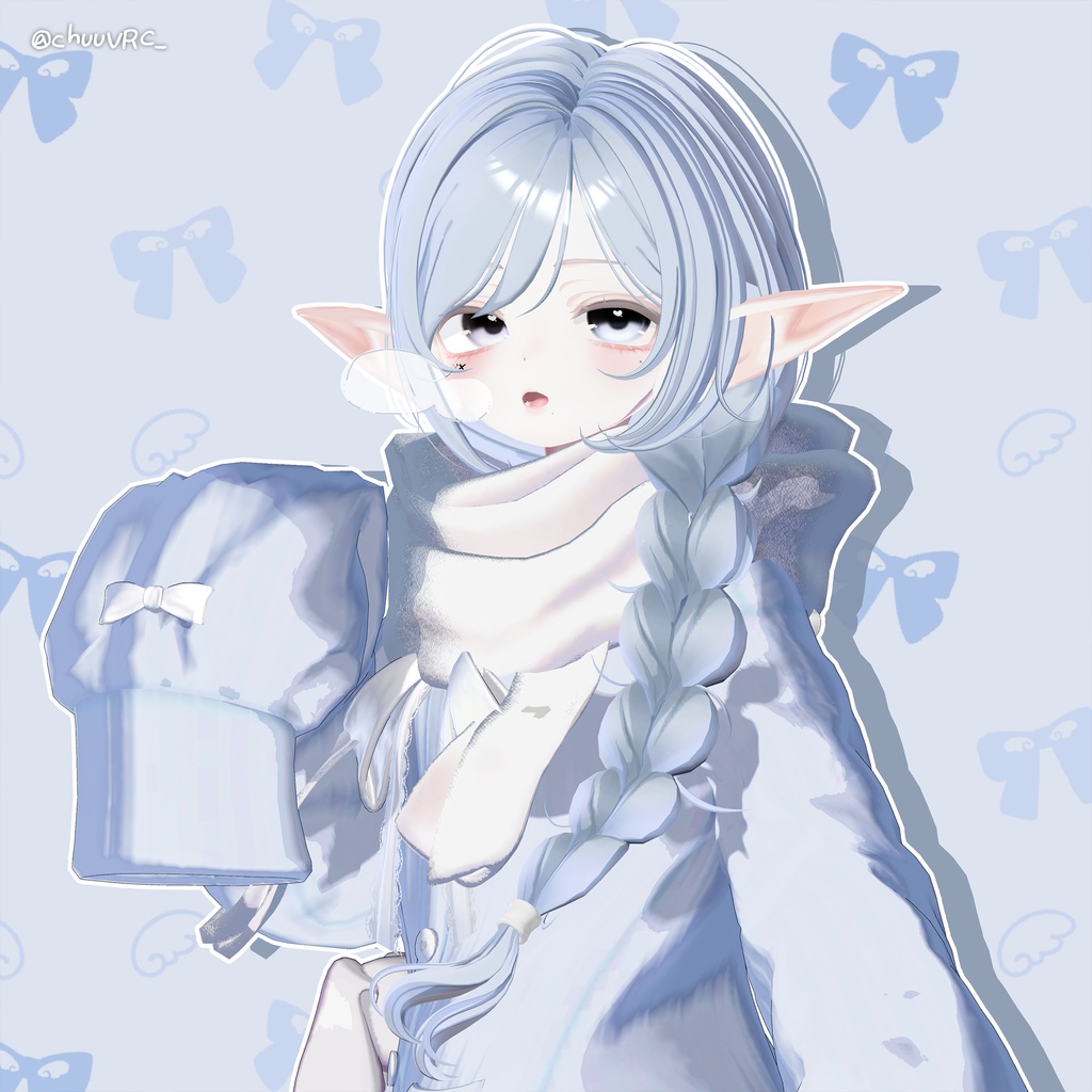 【12アバター対応】 One Side Braid Hair