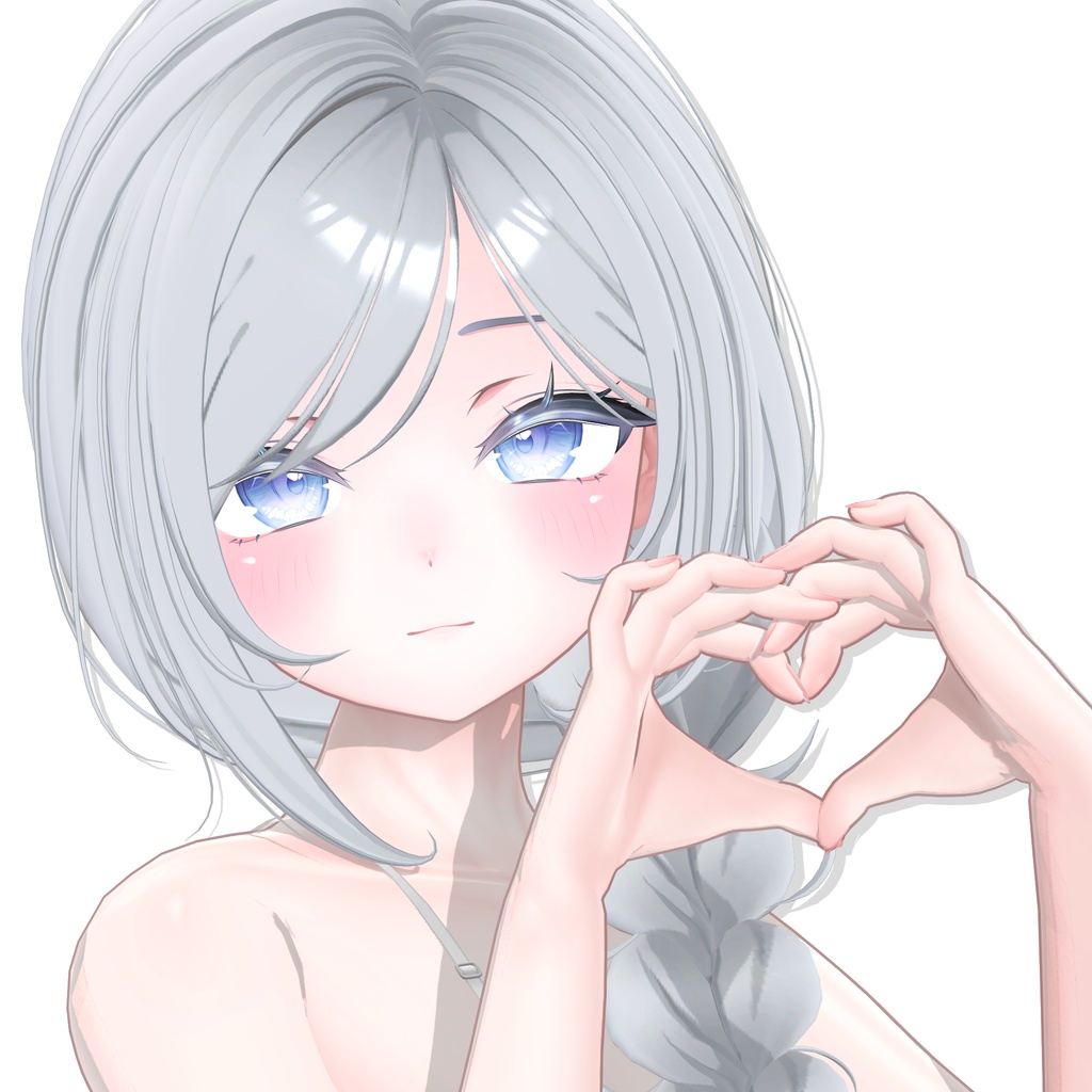 【12アバター対応】 One Side Braid Hair