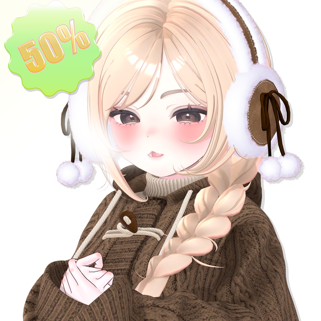 ✨10k Follower SALE✨【12アバター対応】 One Side Braid Hair