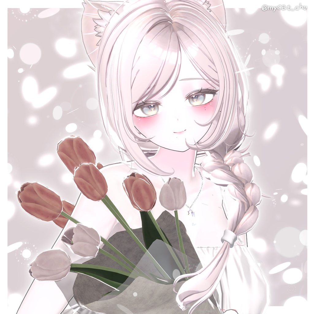 【12アバター対応】 One Side Braid Hair