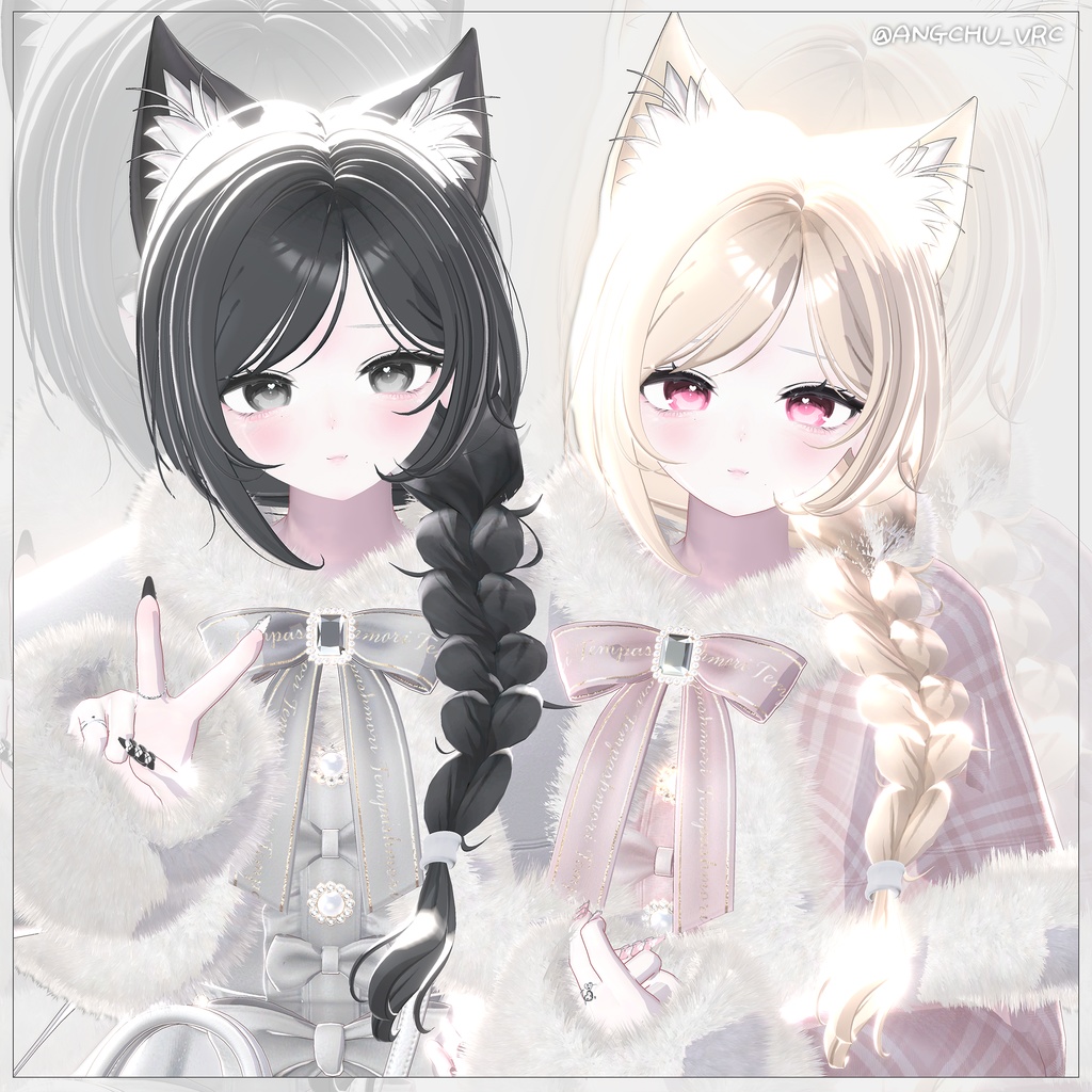 【12アバター対応】 One Side Braid Hair