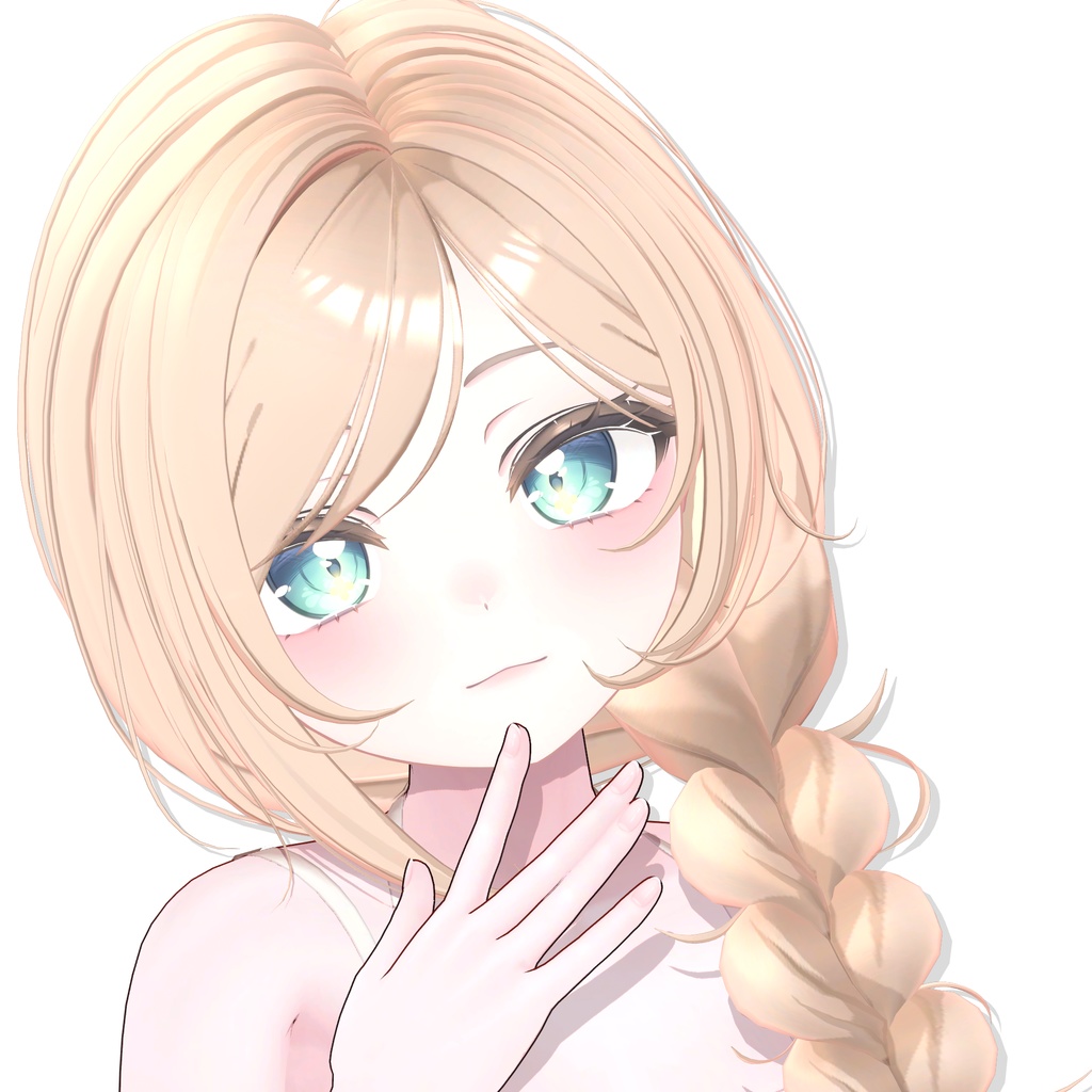 【12アバター対応】 One Side Braid Hair