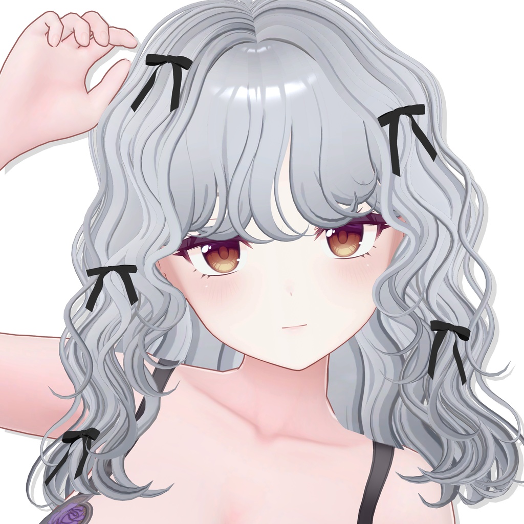 【12アバター対応】 Curly Bob Hair