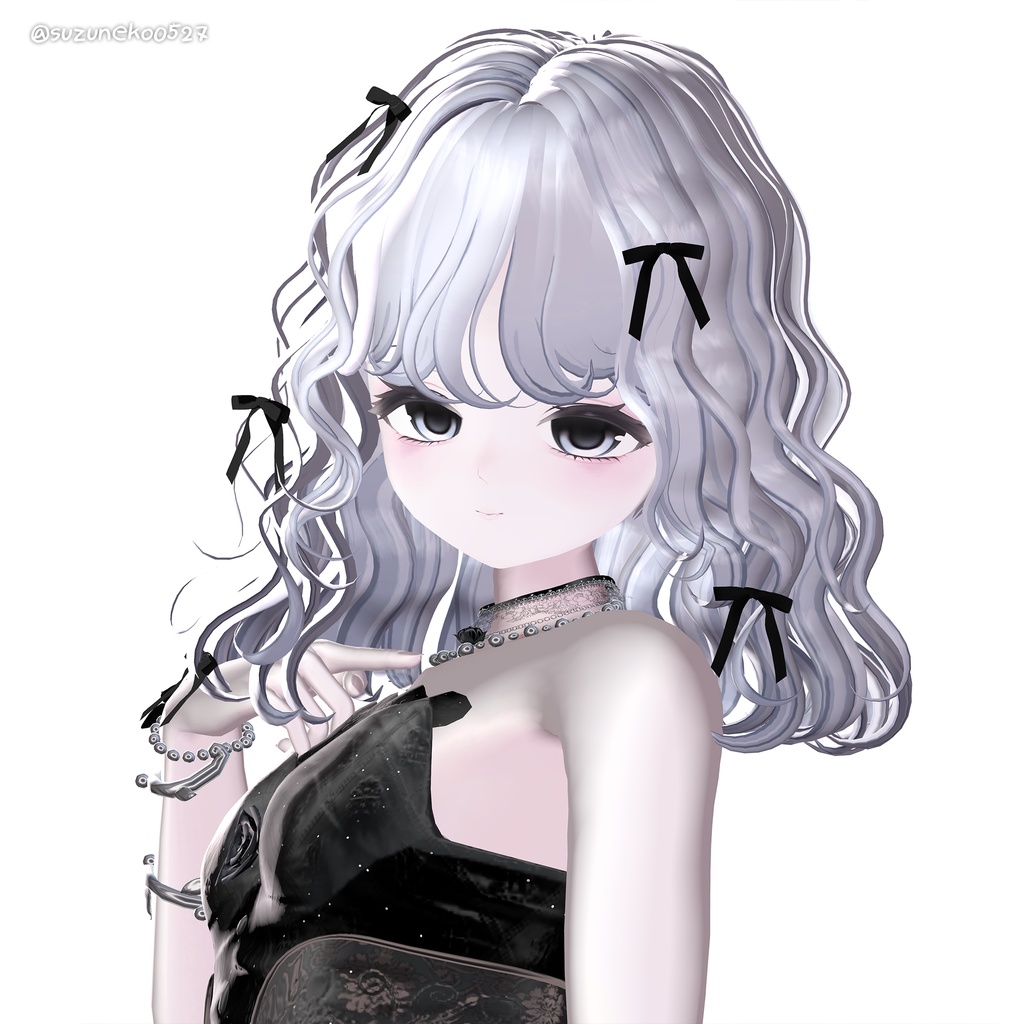 【12アバター対応】 Curly Bob Hair