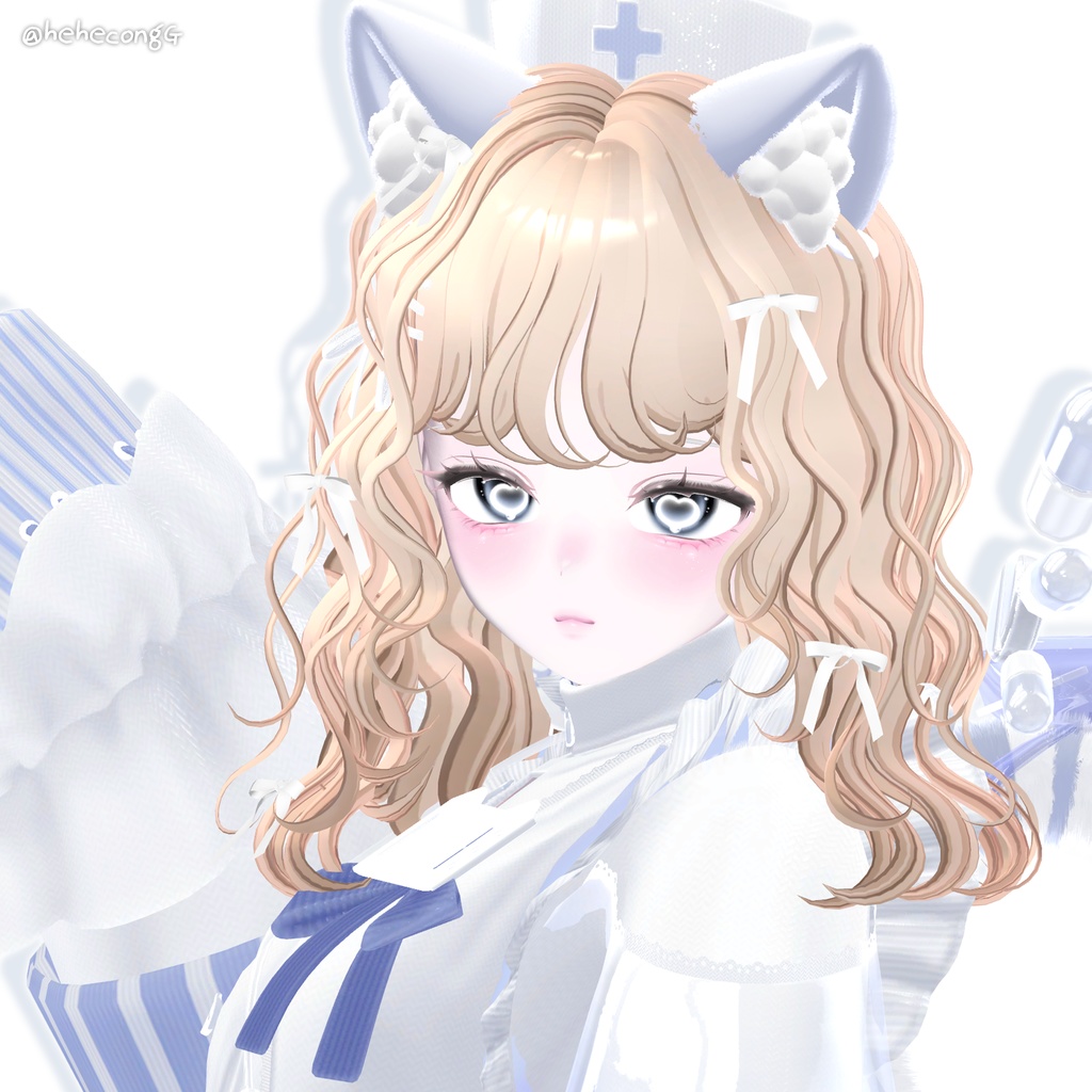 【12アバター対応】 Curly Bob Hair