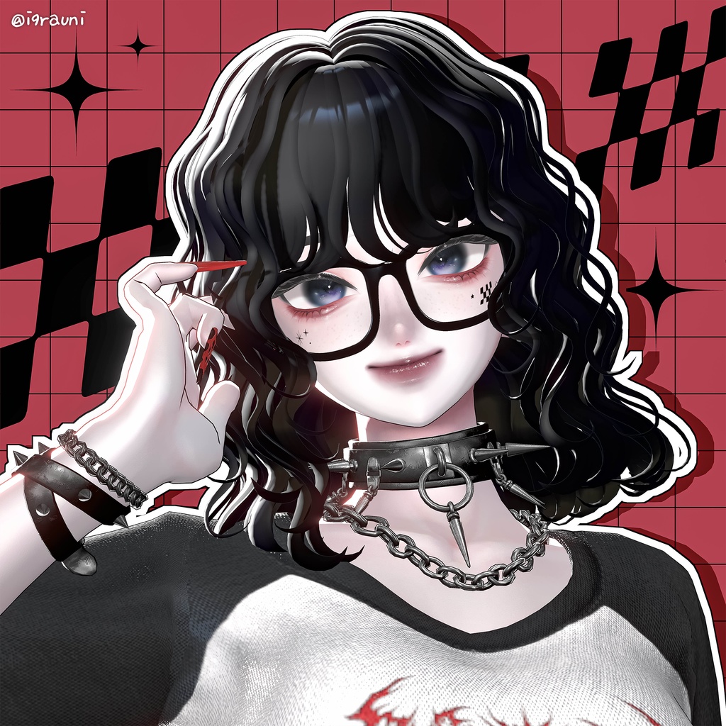 【12アバター対応】 Curly Bob Hair