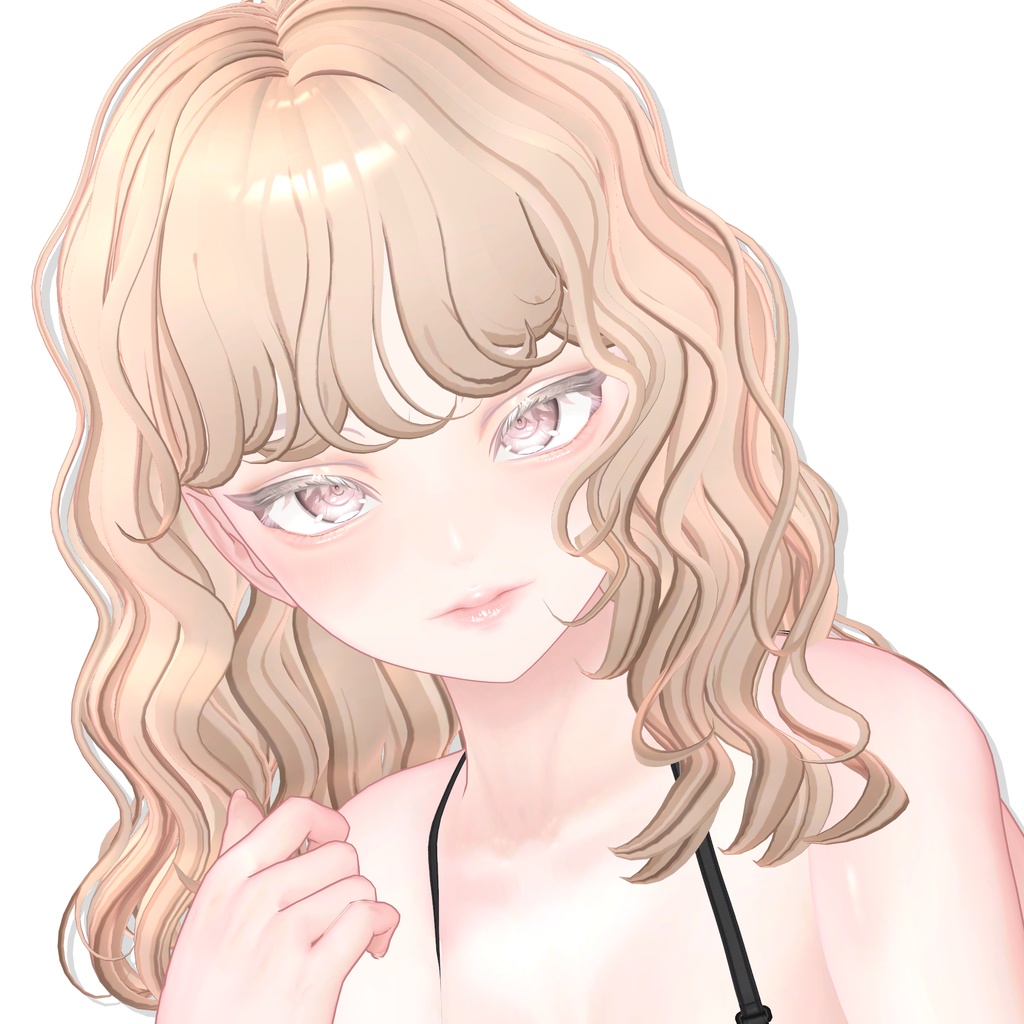 【12アバター対応】 Curly Bob Hair
