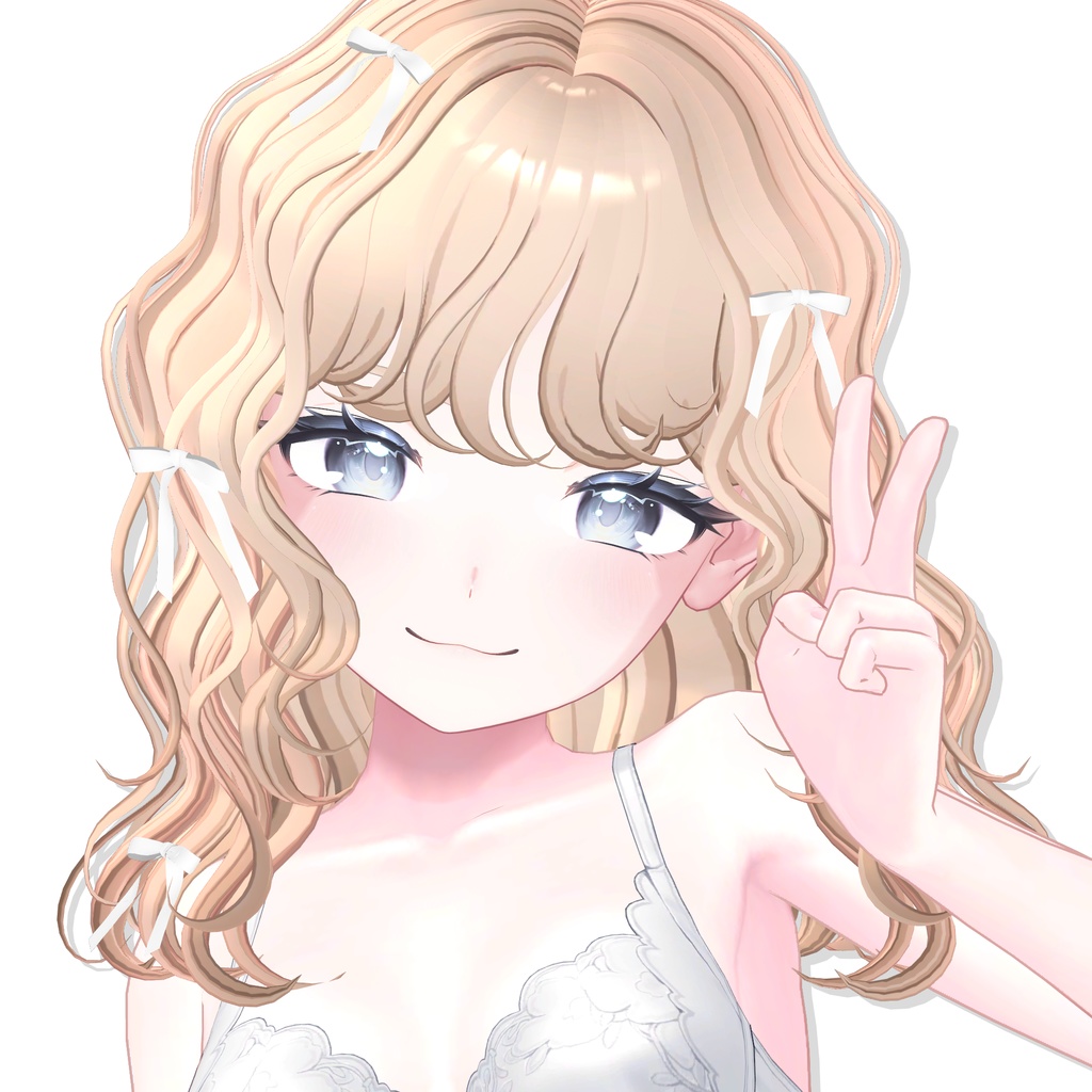 【12アバター対応】 Curly Bob Hair