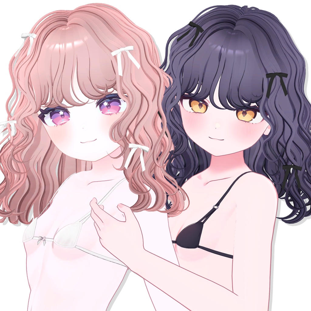 【12アバター対応】 Curly Bob Hair