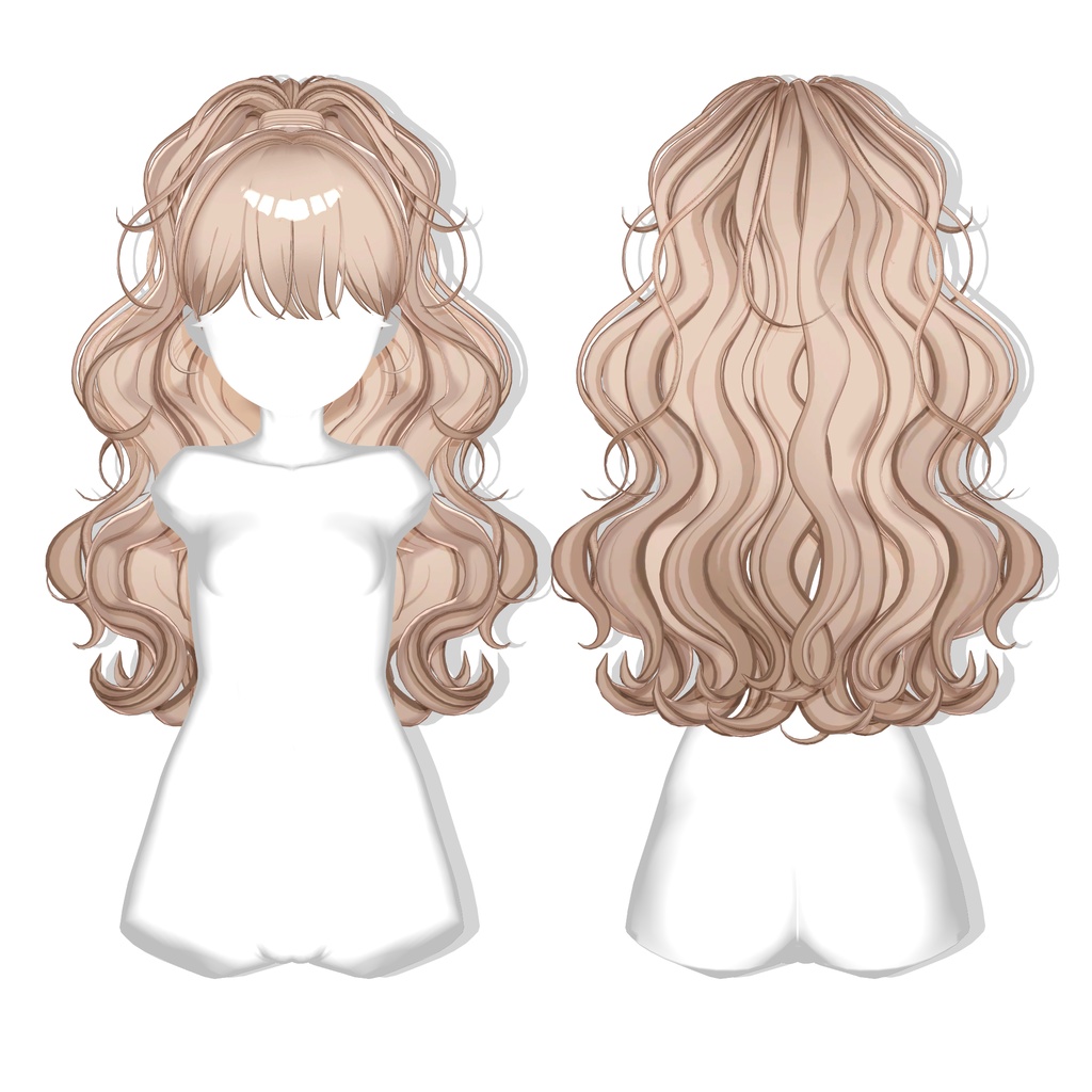 【13アバター対応】 Wavy Ponytail [ UPDATE ] 缩略图 2