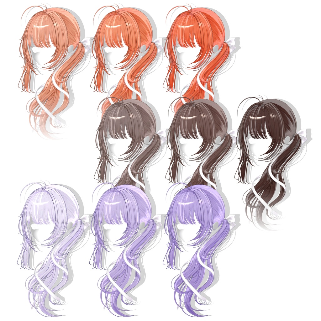 【12アバター対応】 Hazy Bloom Hair