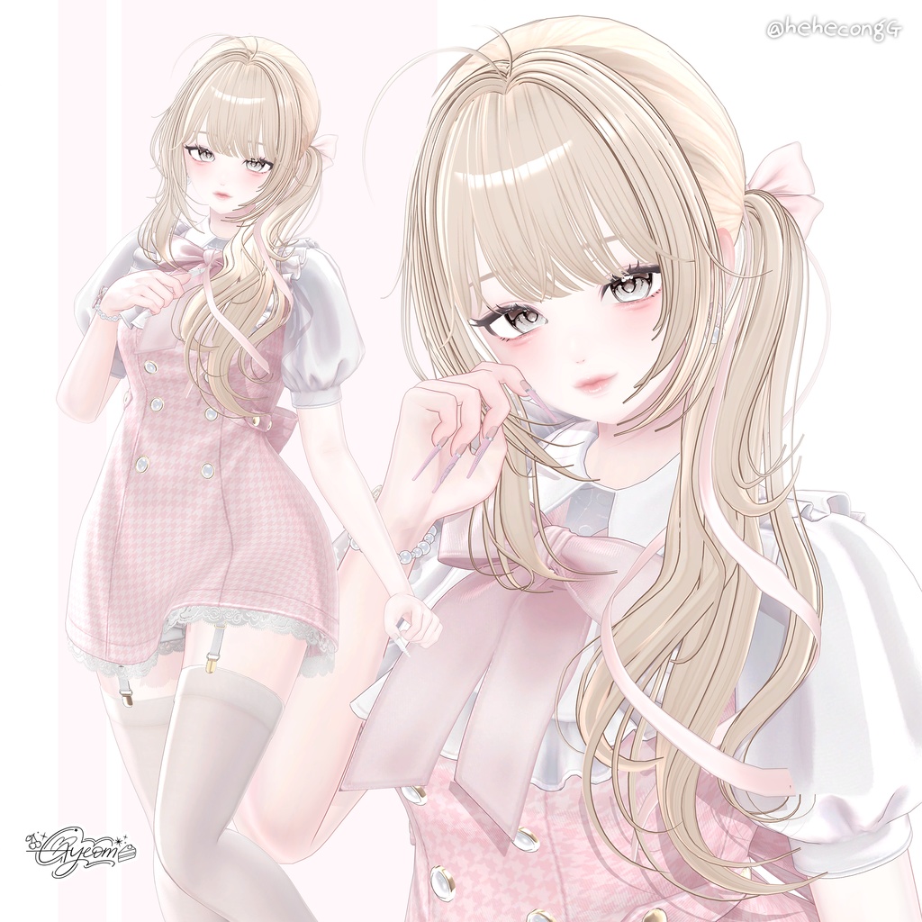 【12アバター対応】 Hazy Bloom Hair