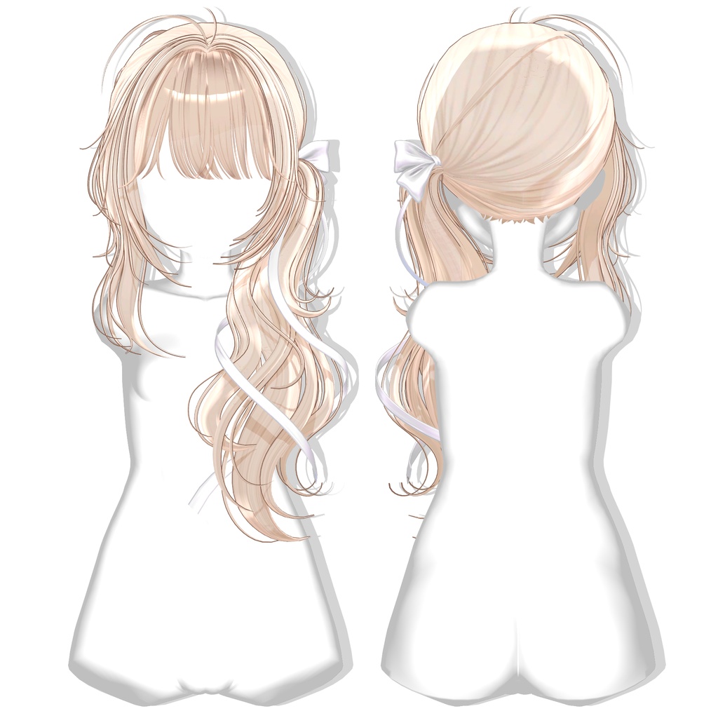 【12アバター対応】 Hazy Bloom Hair