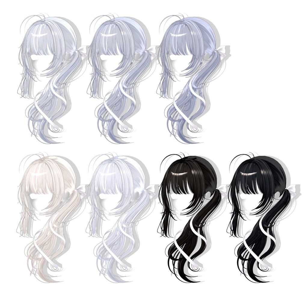 【12アバター対応】 Hazy Bloom Hair