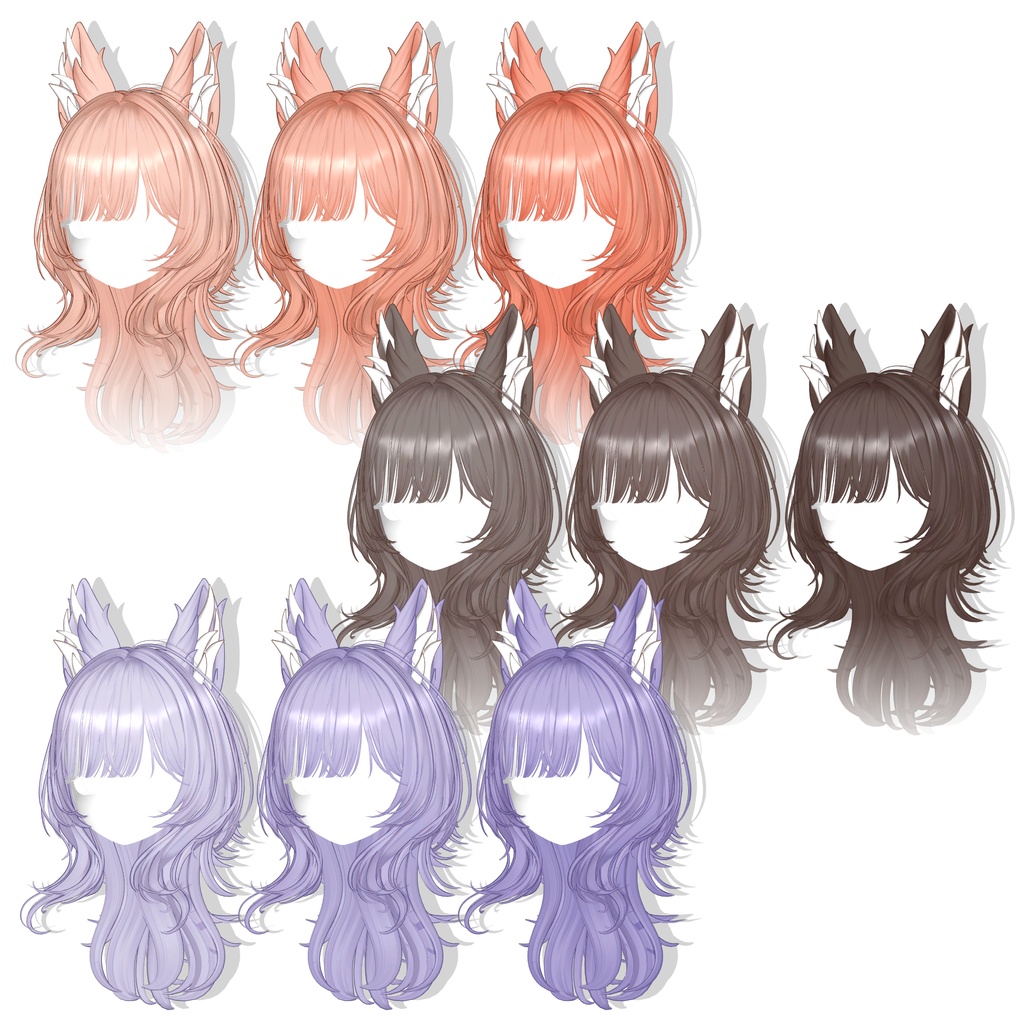 ✨️30% SALE✨️【13アバター対応】 Wolffy Fuzzy Hair🐺