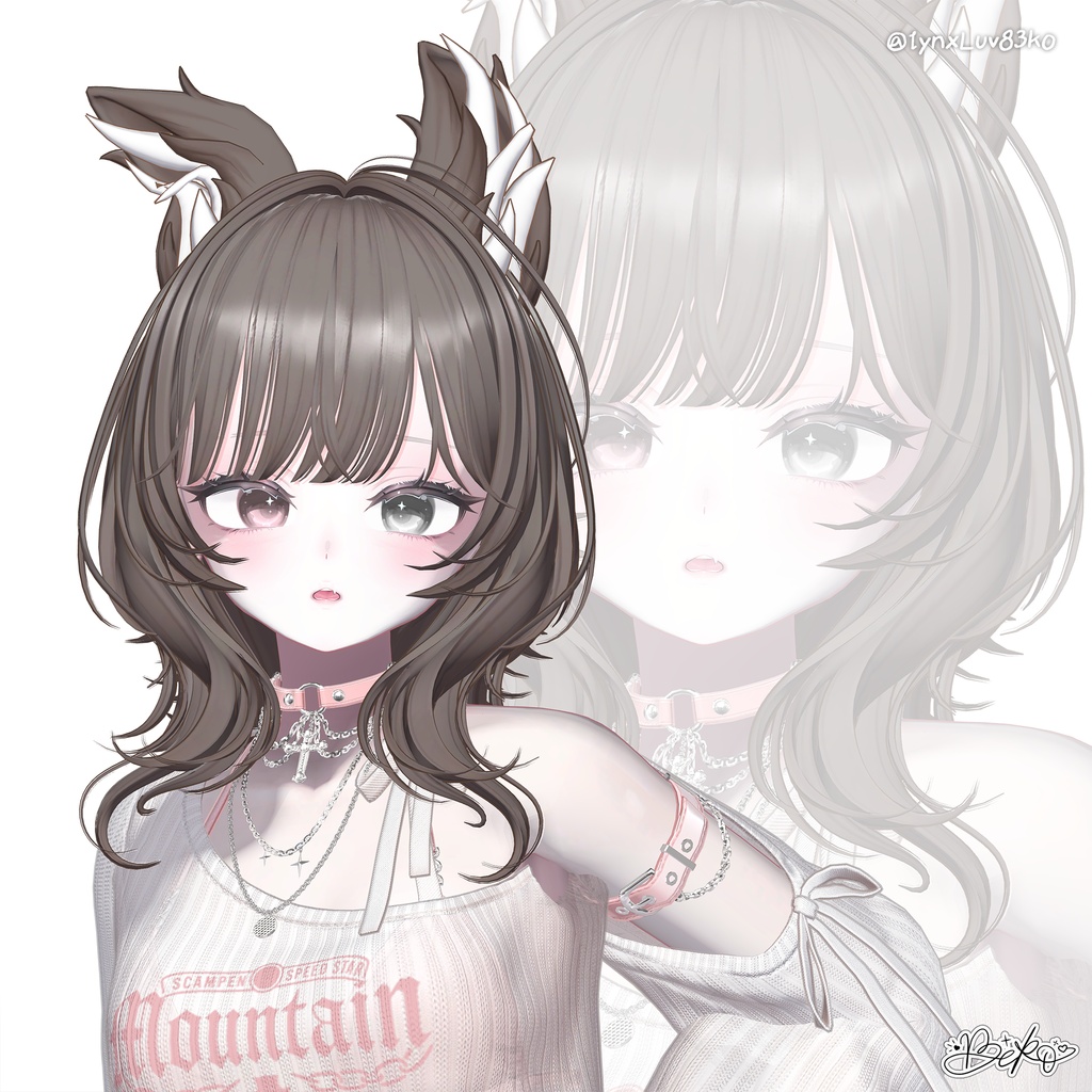 【13アバター対応】 Wolffy Fuzzy Hair🐺