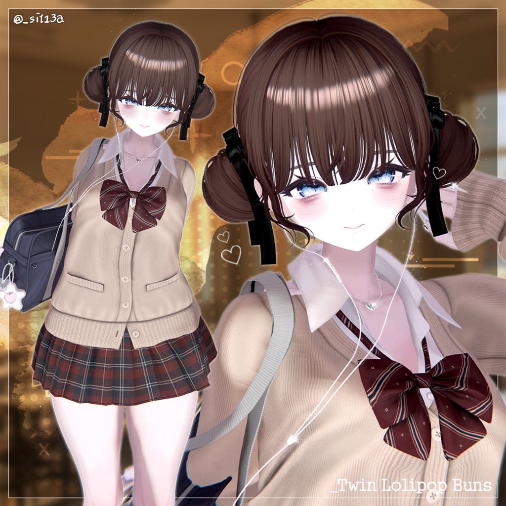 【12アバター対応】 Twin Lolipop Buns🍬