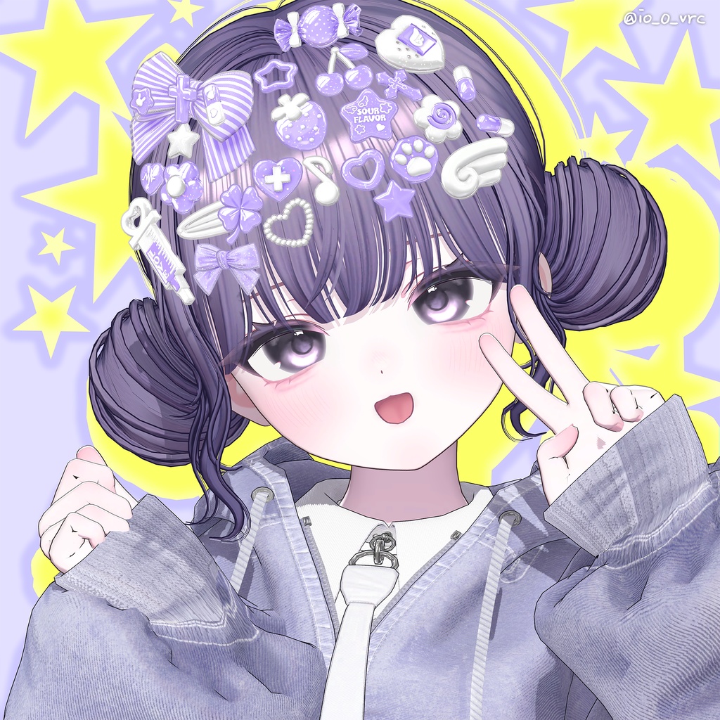 【12アバター対応】 Twin Lolipop Buns🍬