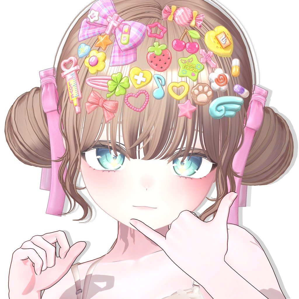 ✨30% SALE✨【12アバター対応】 Twin Lolipop Buns🍬