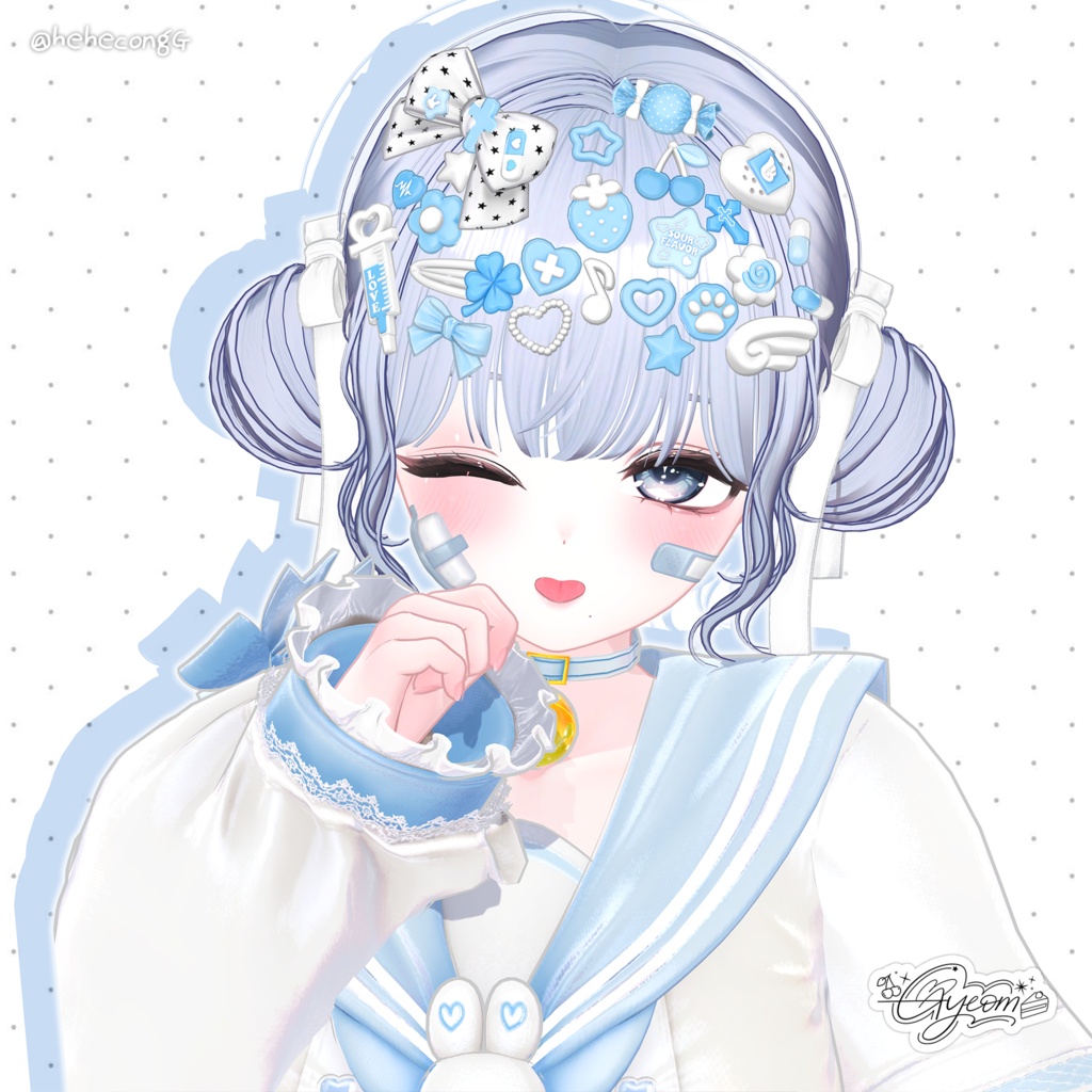 【12アバター対応】 Twin Lolipop Buns🍬