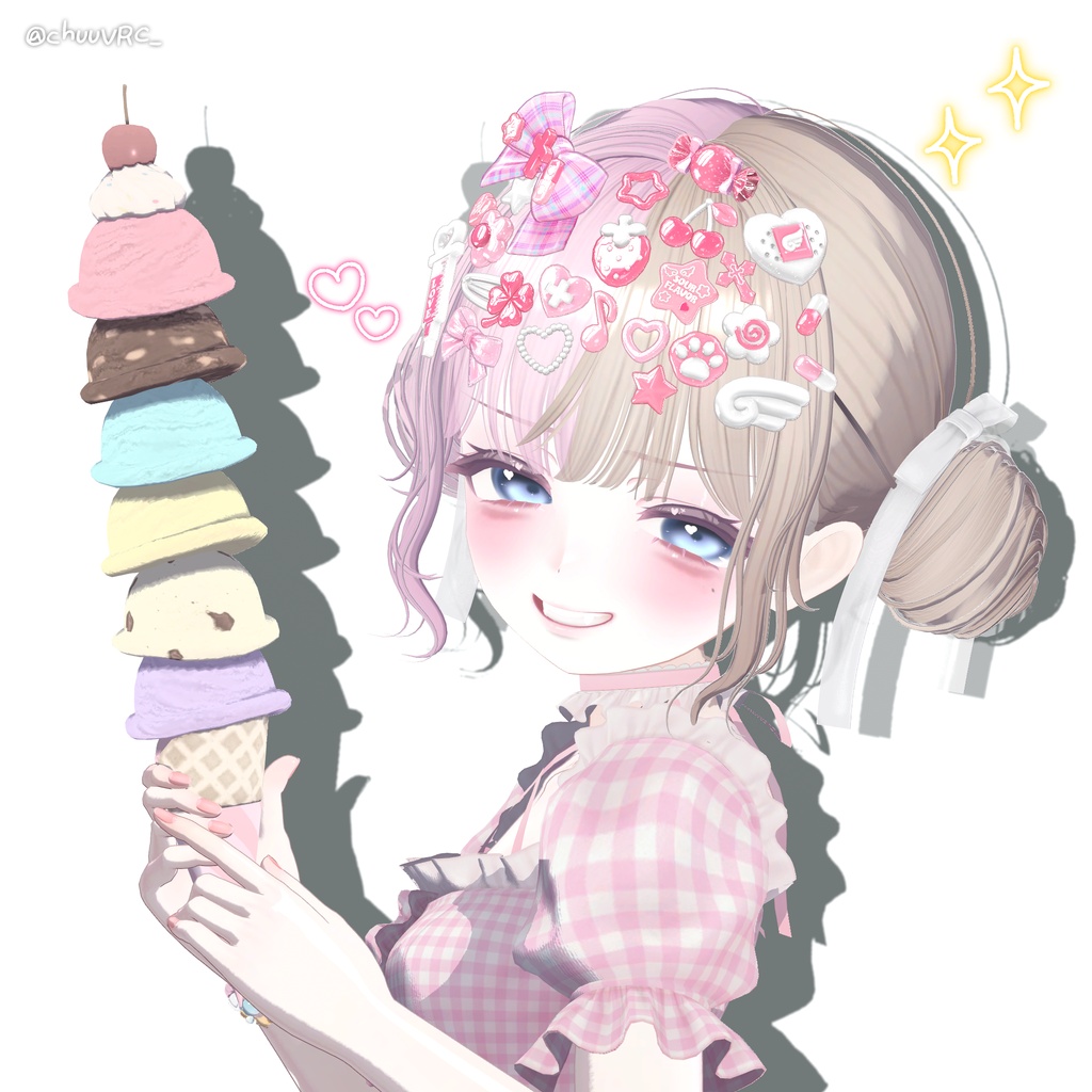 【12アバター対応】 Twin Lolipop Buns🍬