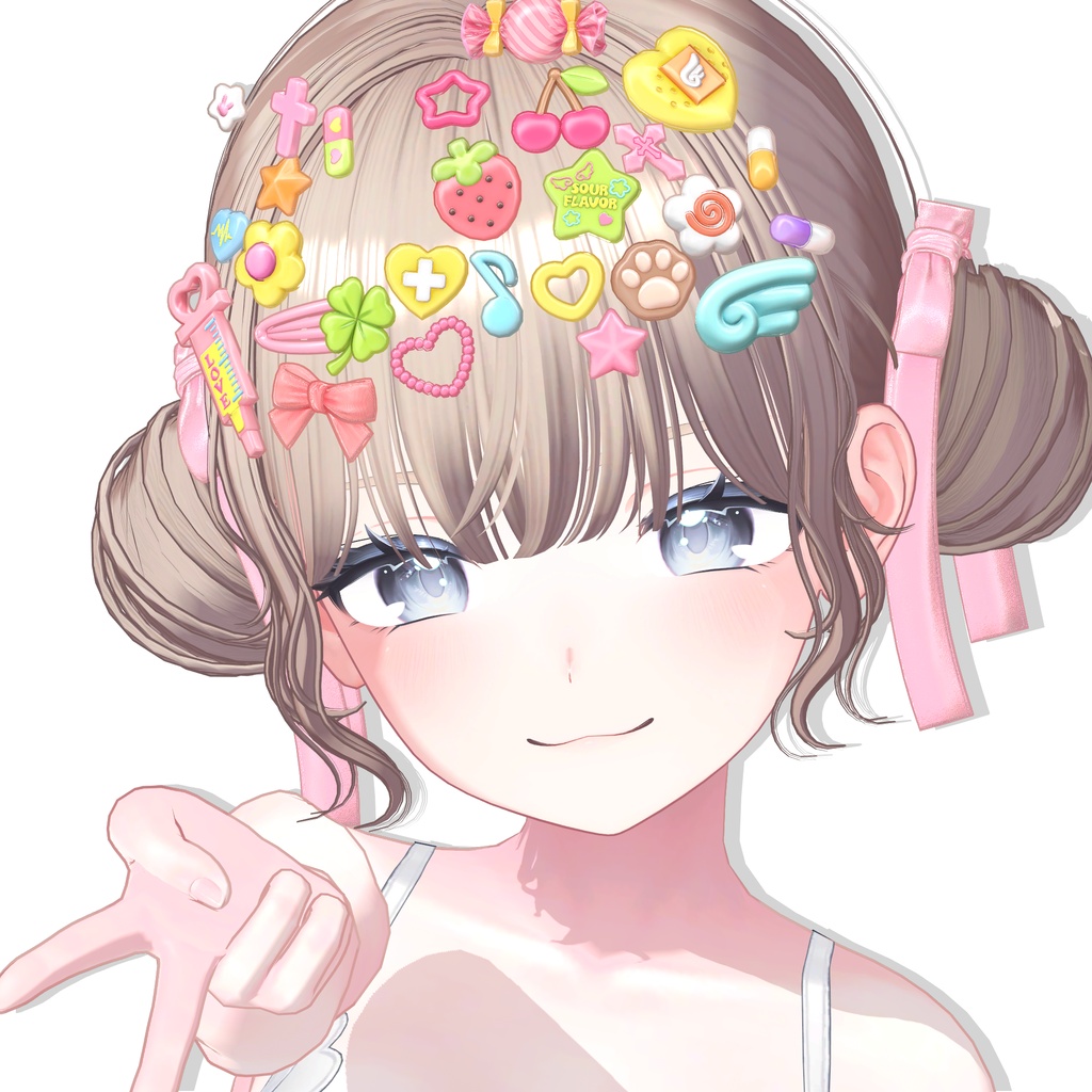 ✨30% SALE✨【12アバター対応】 Twin Lolipop Buns🍬