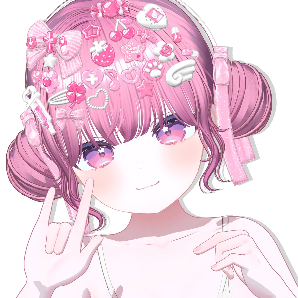 ✨30% SALE✨【12アバター対応】 Twin Lolipop Buns🍬