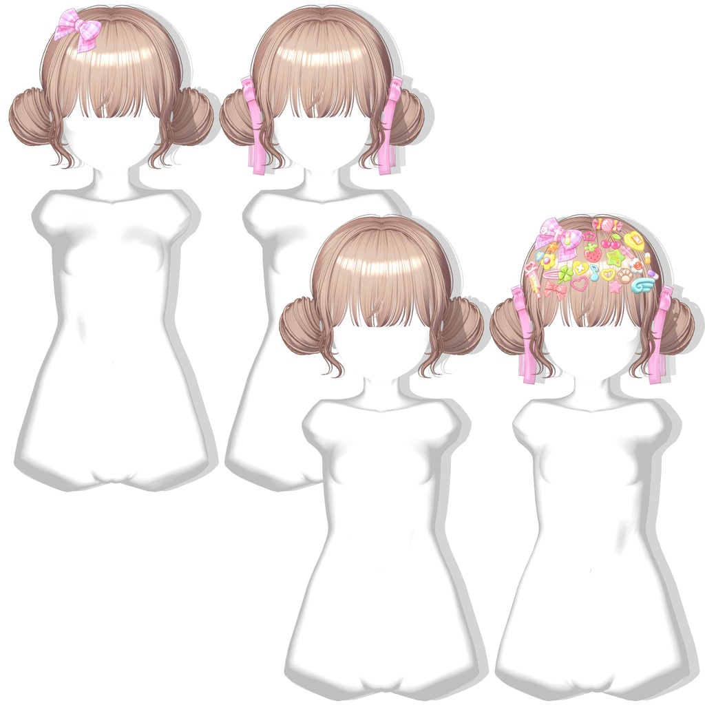 ✨30% SALE✨【12アバター対応】 Twin Lolipop Buns🍬