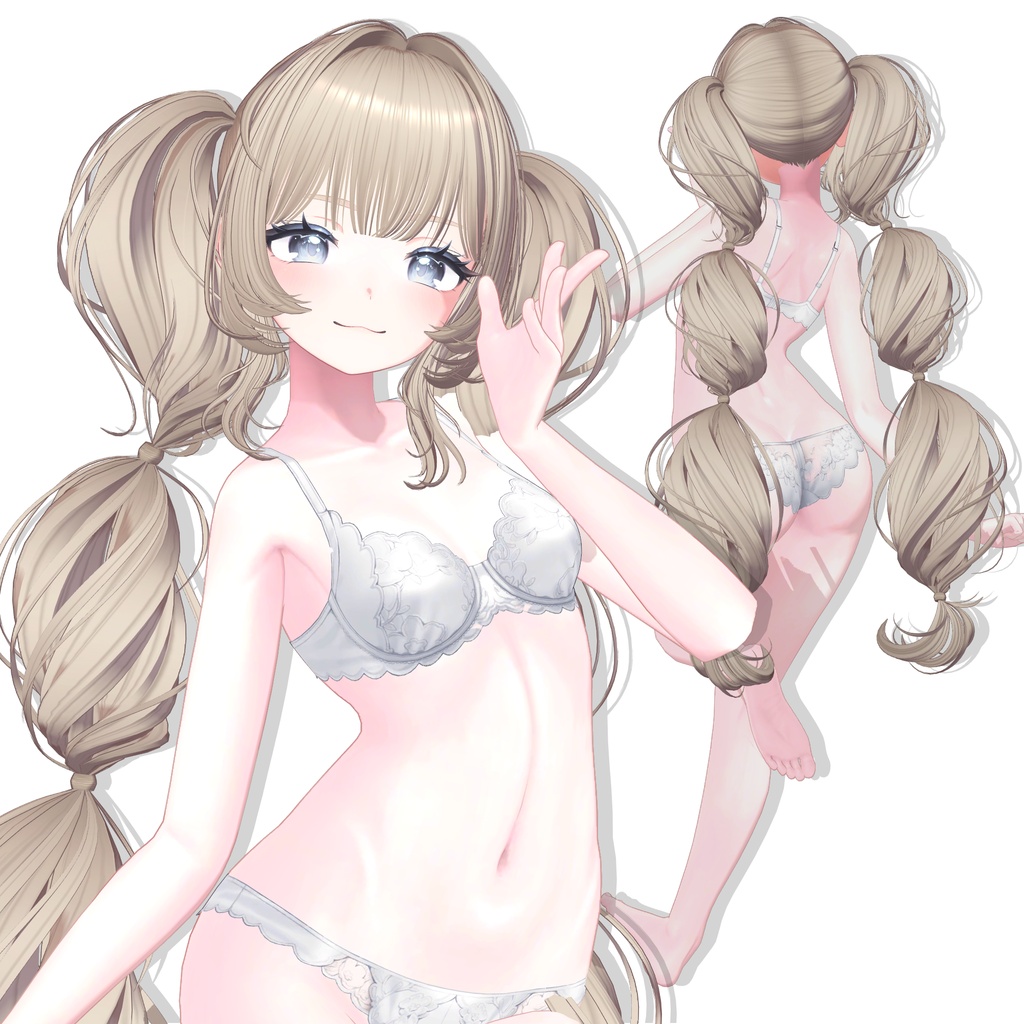 【13アバター対応】 Cotton Twintail ☁️