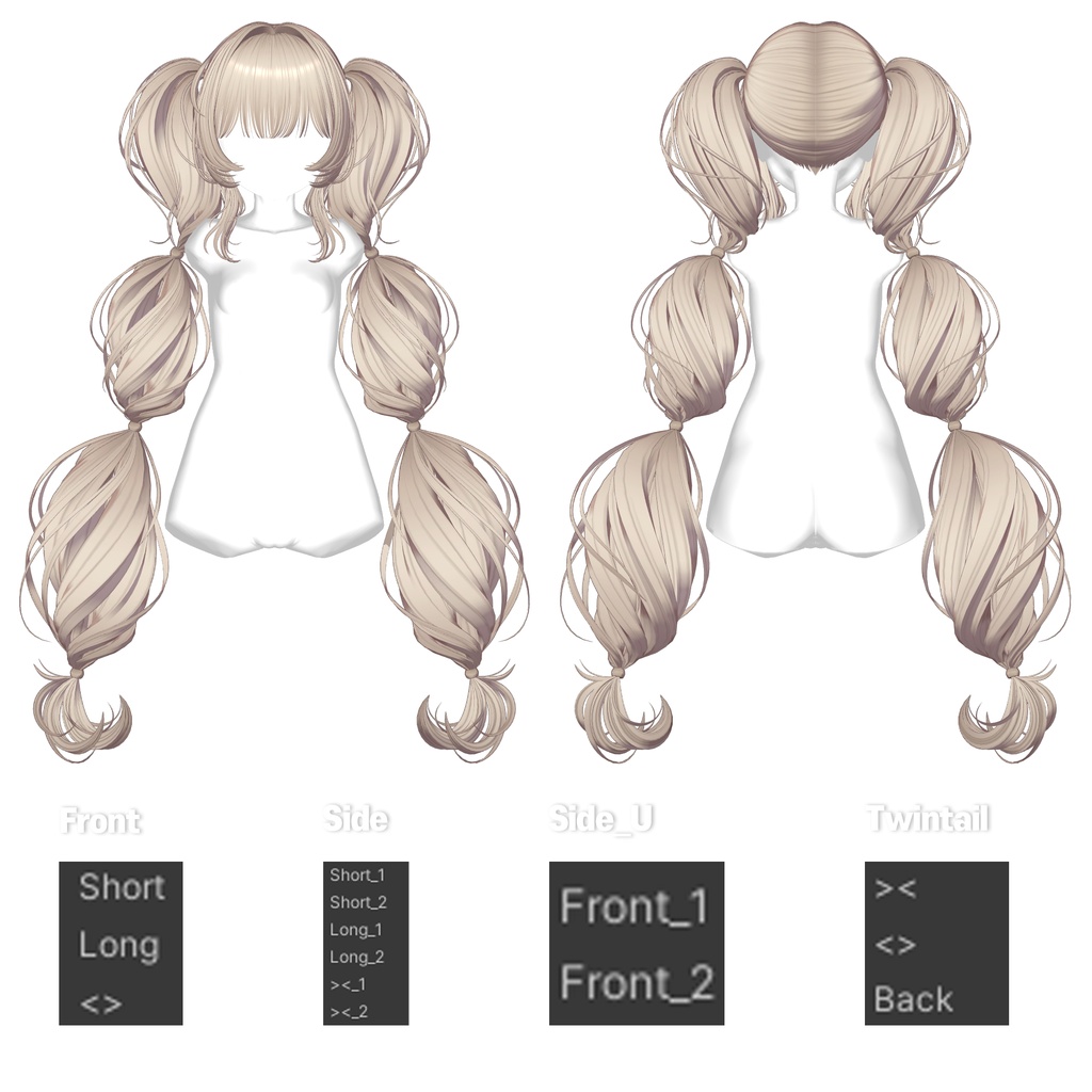 【13アバター対応】 Cotton Twintail ☁️