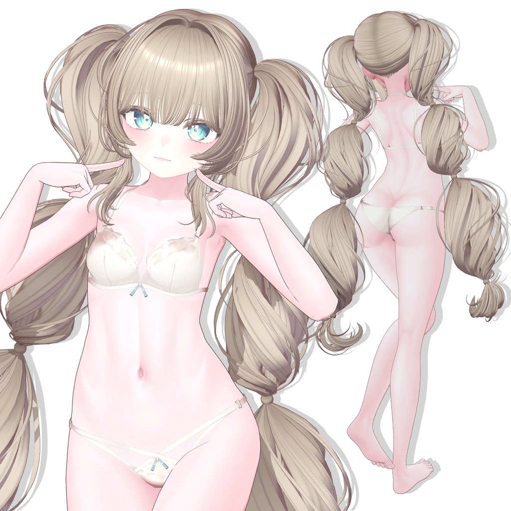 【13アバター対応】 Cotton Twintail ☁️