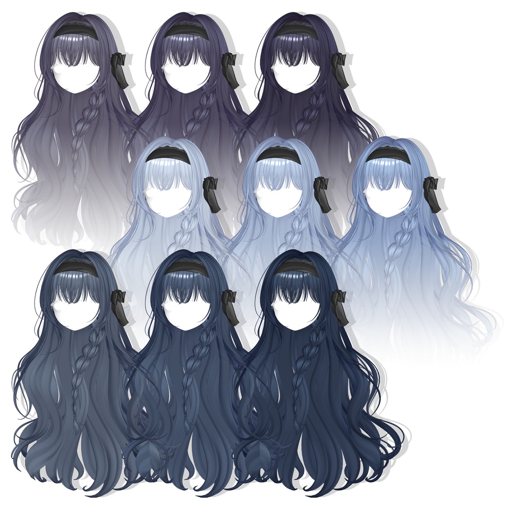 【12アバター対応】 Moonlit Hair🌖