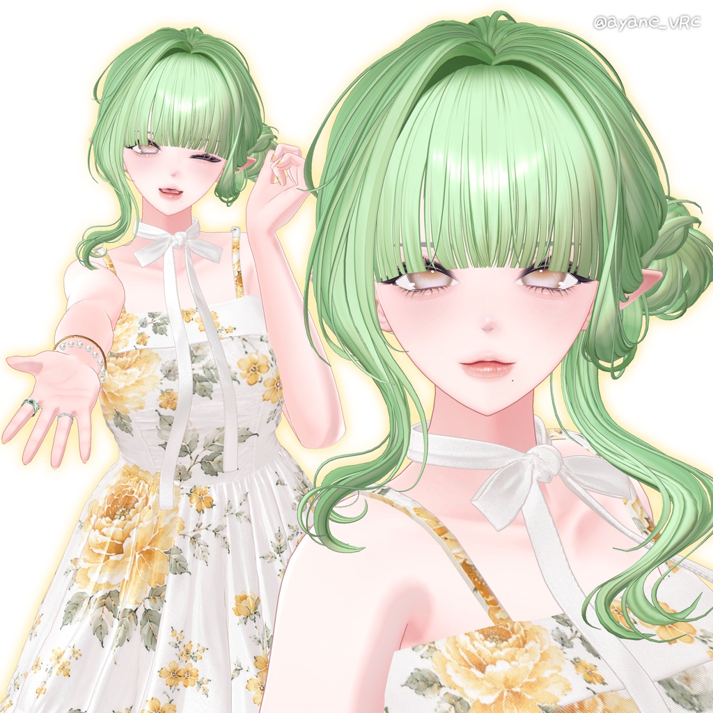 【13アバター対応】 Dainty Low Bun