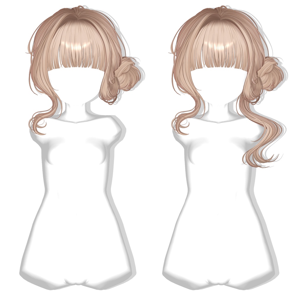 【13アバター対応】 Dainty Low Bun