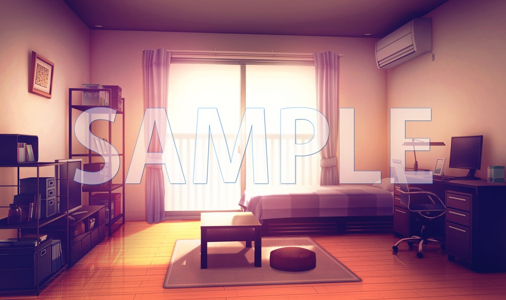 【背景素材】男の子の部屋(6069_bg12)【時間差分あり】