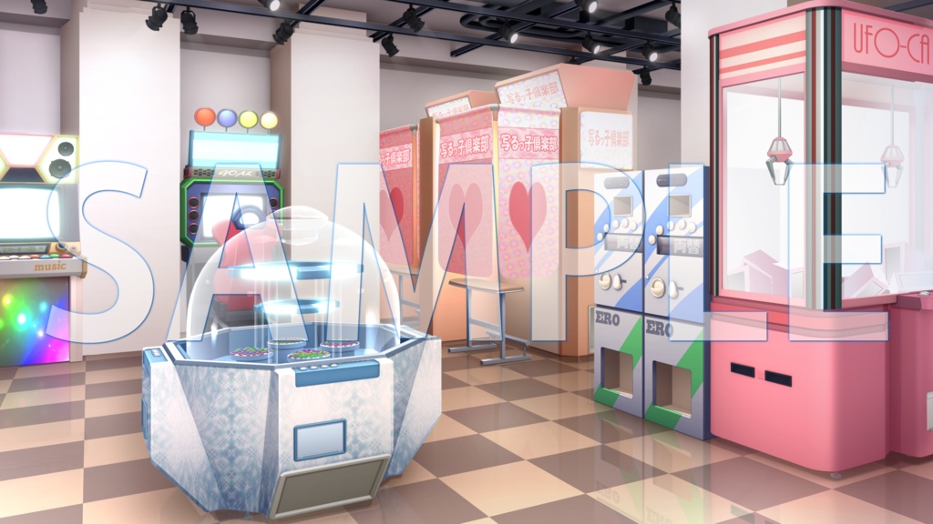 【背景素材】お店(コンビニ、ファーストフード、ゲームセンター)(1385_bg23_24_25)