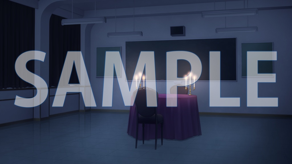 【背景素材】放送室、俳句部部室、占い部部室(1385_bg15_22d_22e)