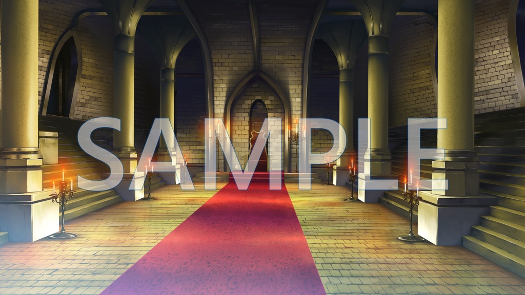 【背景素材】古城　玉座の間（6045_bg16）