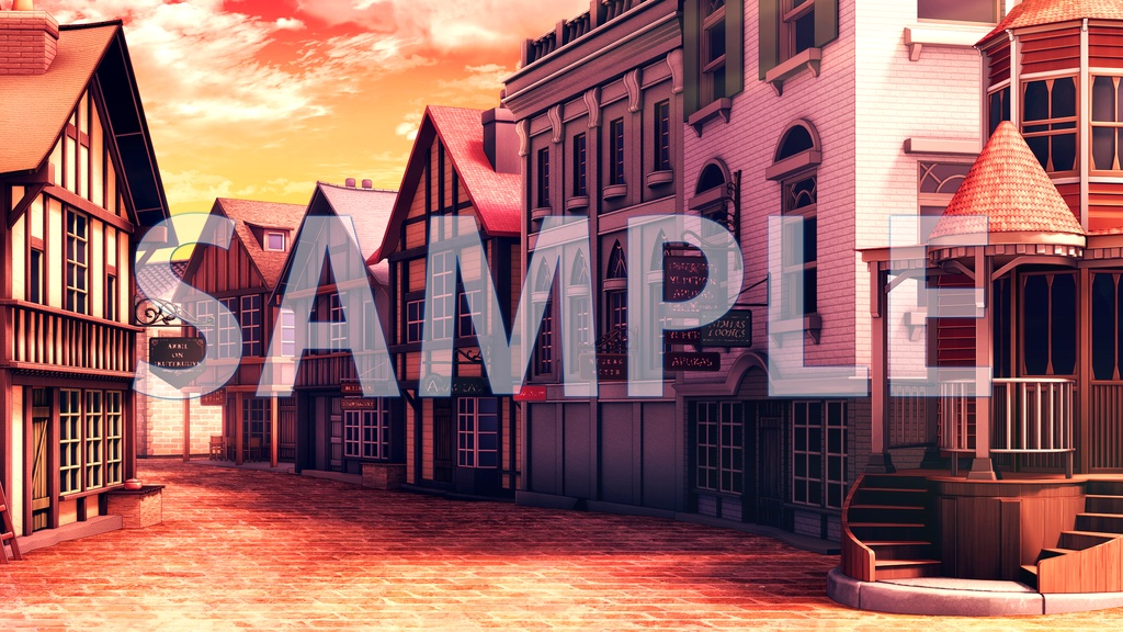 【背景素材】大通り(6267_bg01)【時間差分あり】