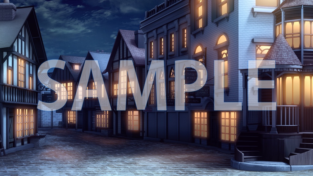 【背景素材】大通り(6267_bg01)【時間差分あり】